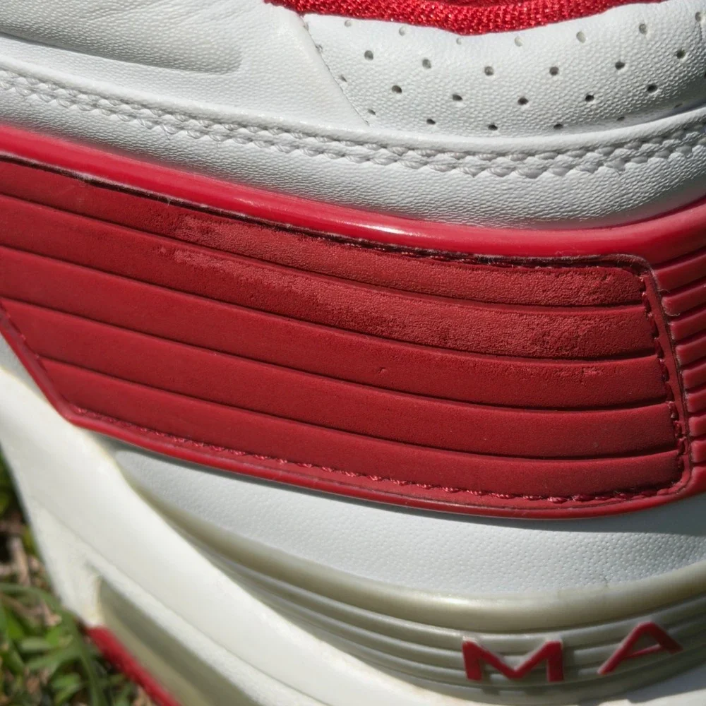 Nike Air Force Max 2005 White Varsity Red Basketball Shoes 312769-101 Mens 9